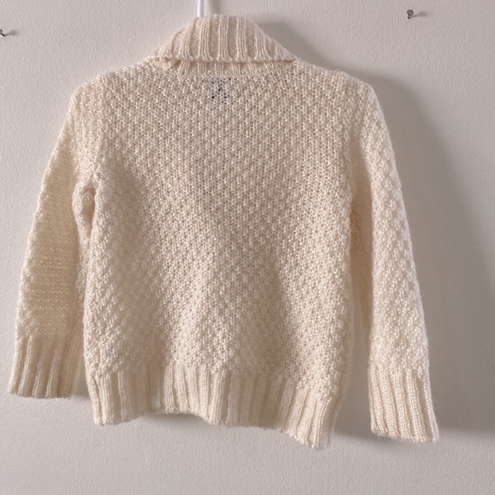 Gap baby girl cream knit cardigan sweater - Picture 2 of 2